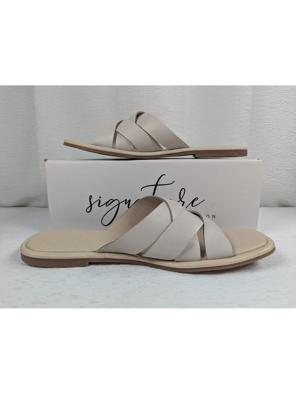 Journee Collection - Signature - Parkker - Bone - Slip On Sandal - Size 10